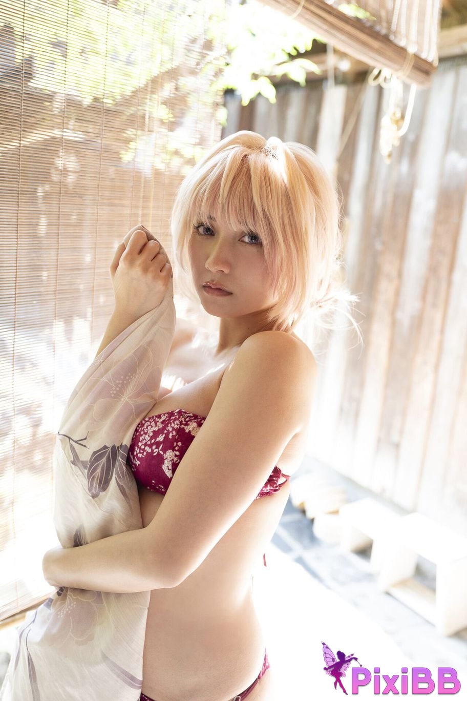 Japanese Idol Momotsuki Nashiko Shiko Young Gangan Digital Limited Photo Book clumsy senior LAST collaboration PixiBB.COM 050