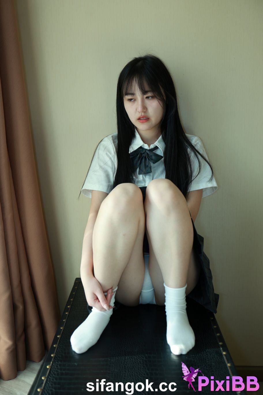 Private Photoshoot Tangtang Pure amateur lady JK uniform Full scale private shooting PixiBB.COM 003