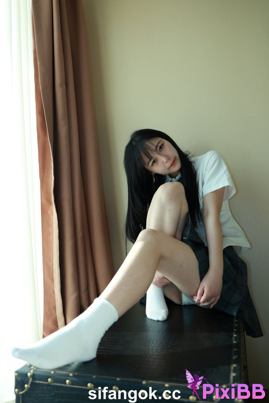 Private Photoshoot Tangtang Pure amateur lady JK uniform Full scale private shooting PixiBB.COM 005