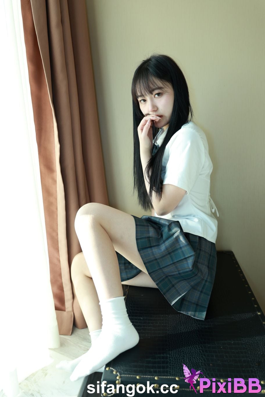 Private Photoshoot Tangtang Pure amateur lady JK uniform Full scale private shooting PixiBB.COM 016