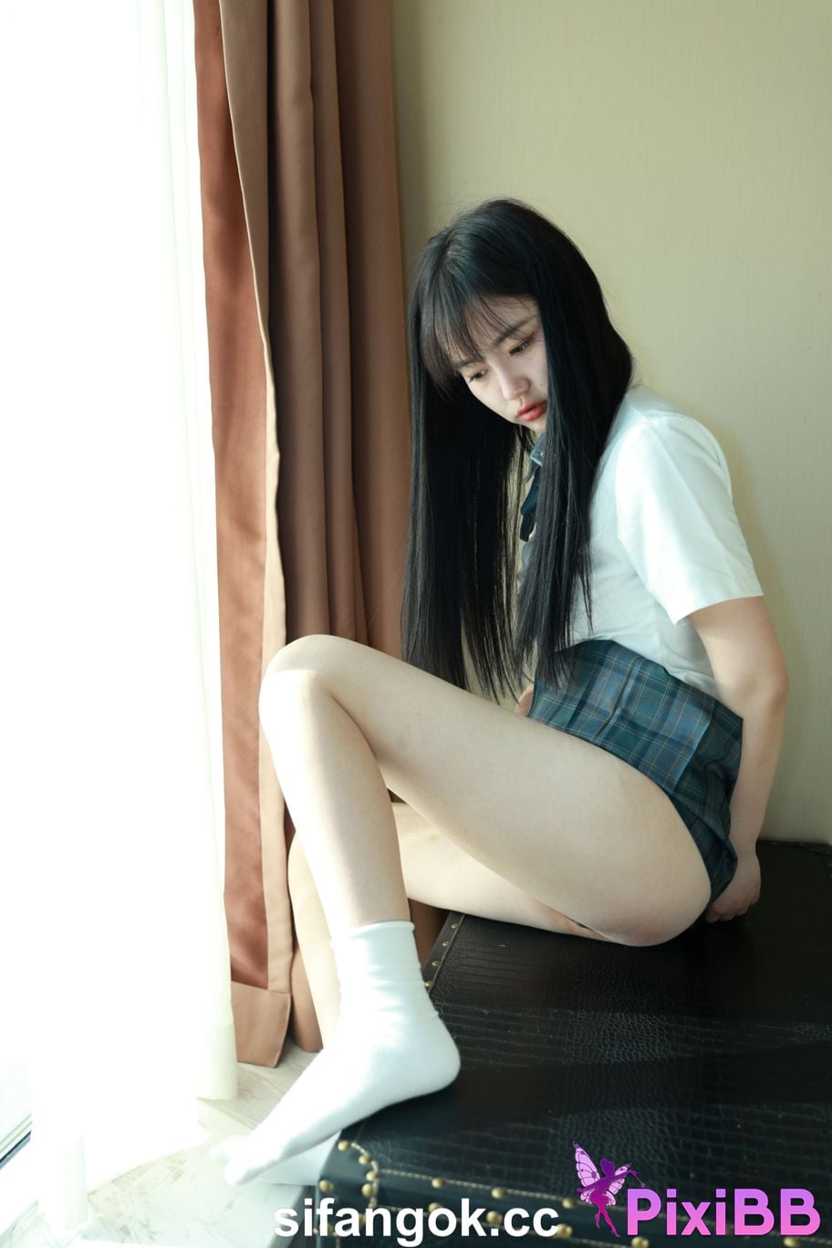 Private Photoshoot Tangtang Pure amateur lady JK uniform Full scale private shooting PixiBB.COM 018