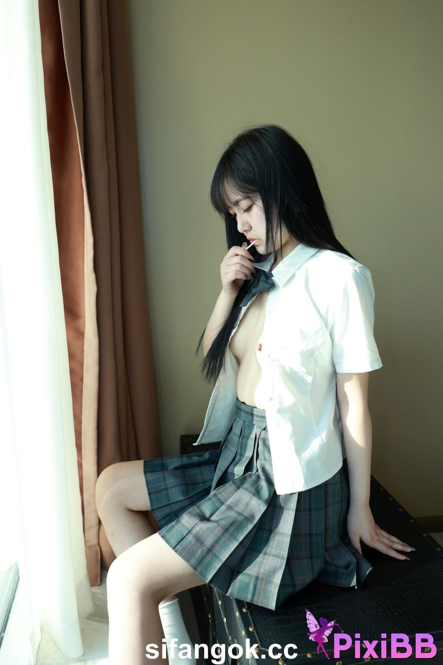 Private Photoshoot Tangtang Pure amateur lady JK uniform Full scale private shooting PixiBB.COM 034