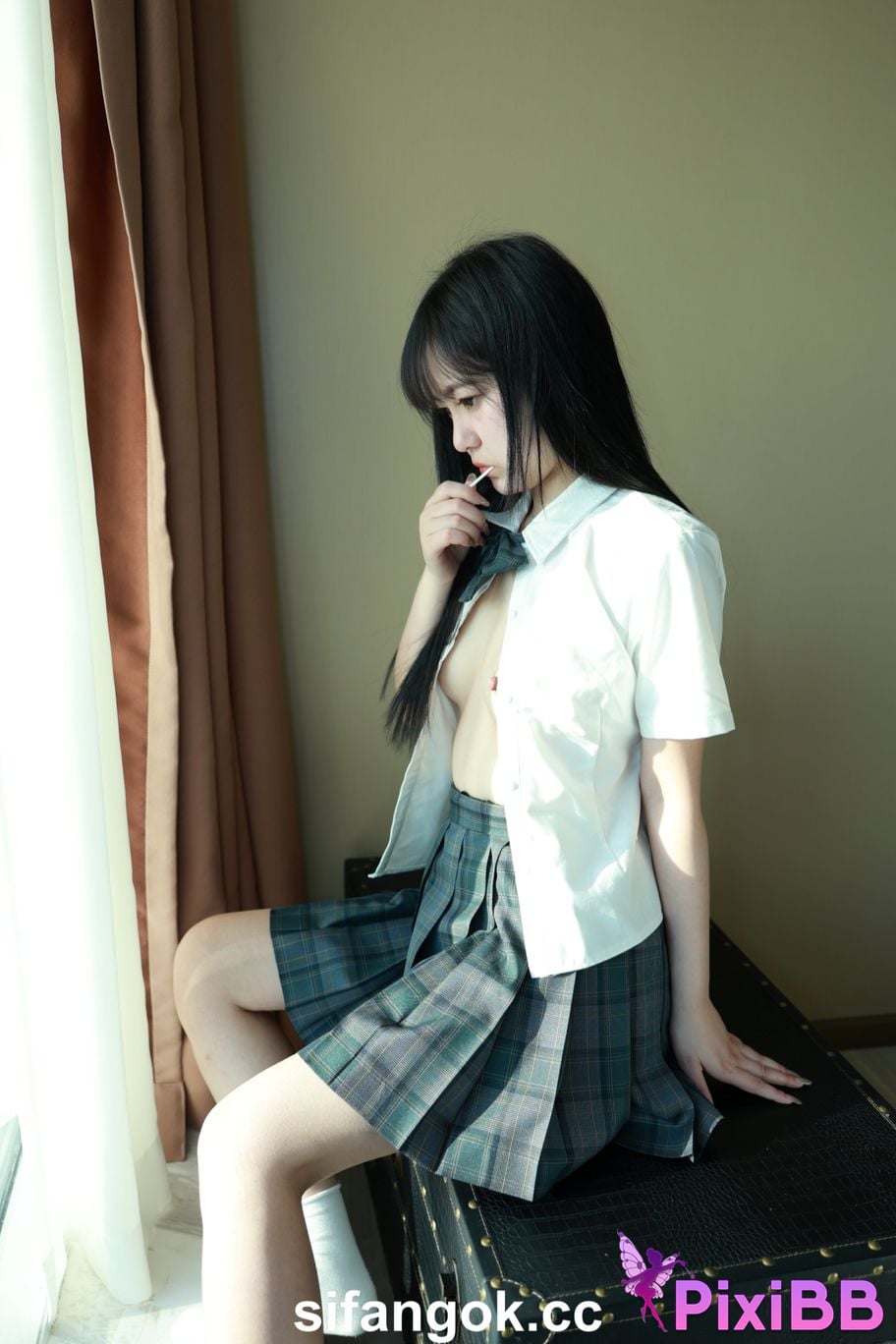 Private Photoshoot Tangtang Pure amateur lady JK uniform Full scale private shooting PixiBB.COM 036