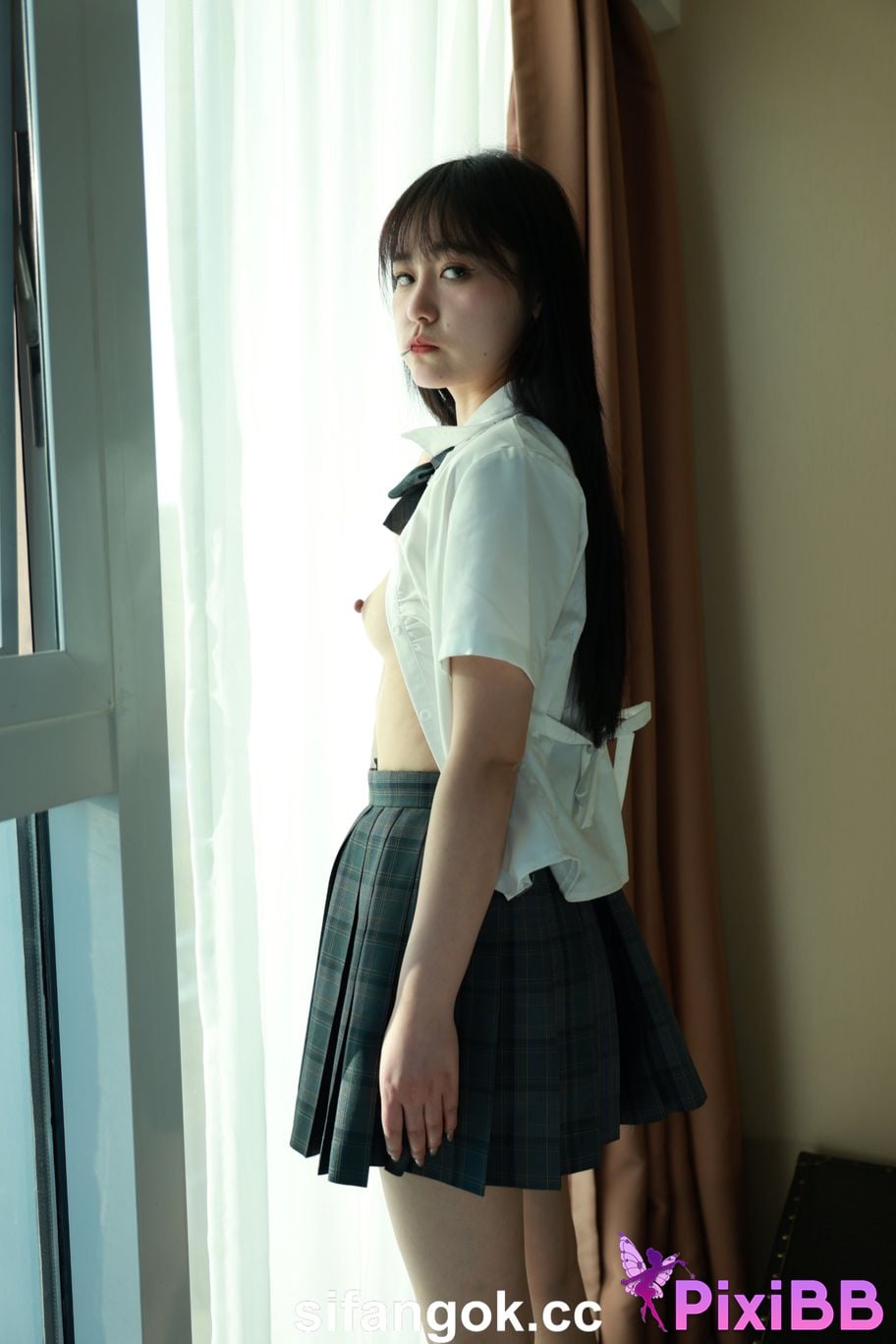 Private Photoshoot Tangtang Pure amateur lady JK uniform Full scale private shooting PixiBB.COM 047