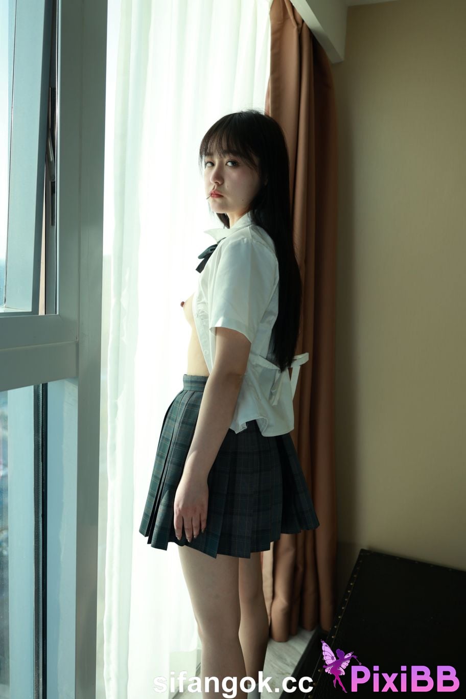 Private Photoshoot Tangtang Pure amateur lady JK uniform Full scale private shooting PixiBB.COM 048