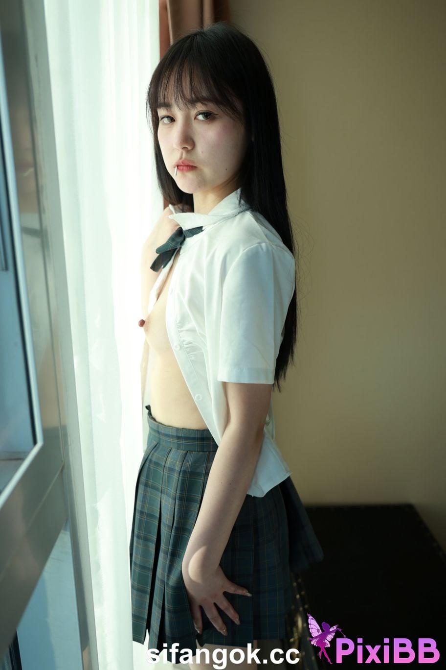 Private Photoshoot Tangtang Pure amateur lady JK uniform Full scale private shooting PixiBB.COM 049