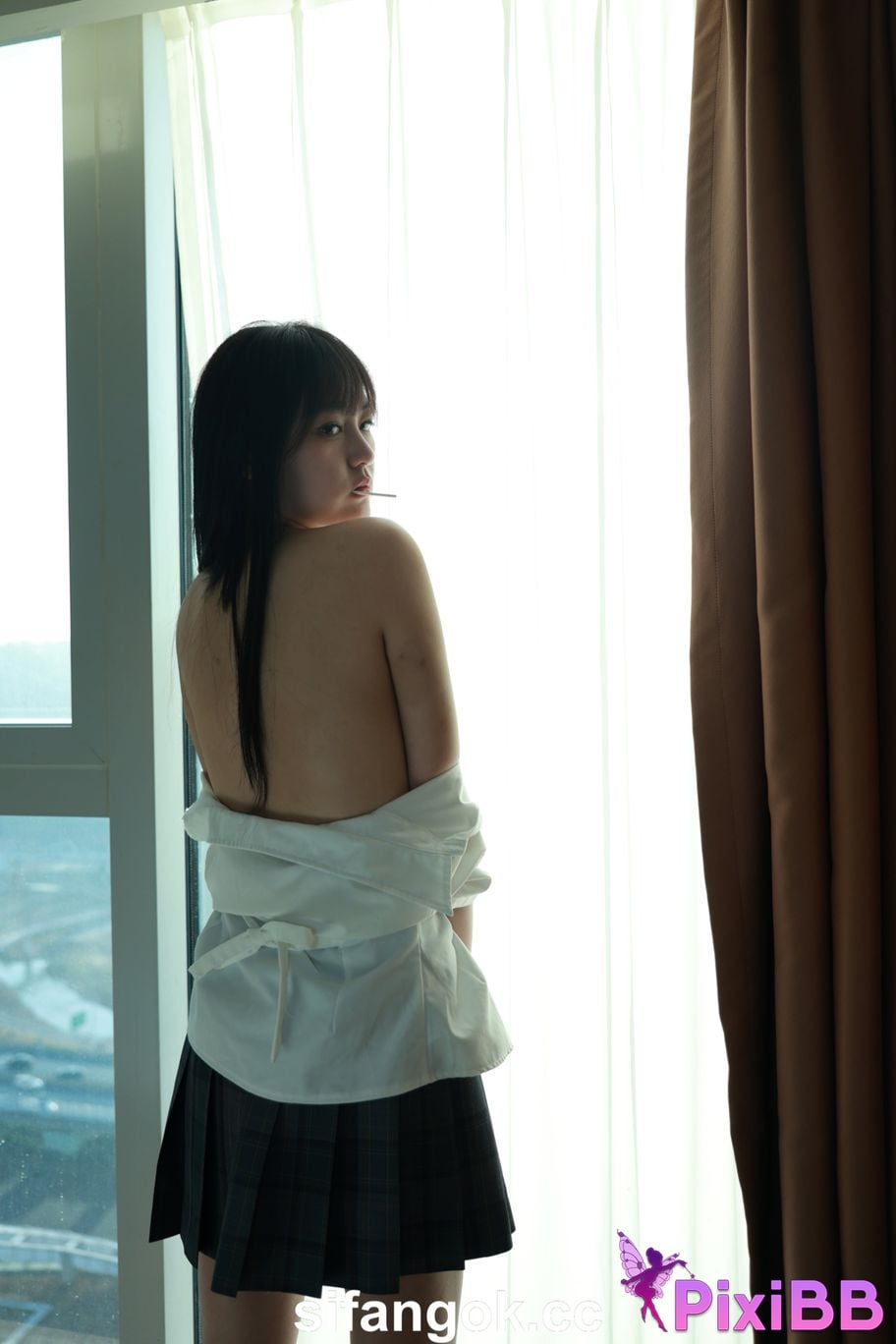 Private Photoshoot Tangtang Pure amateur lady JK uniform Full scale private shooting PixiBB.COM 054