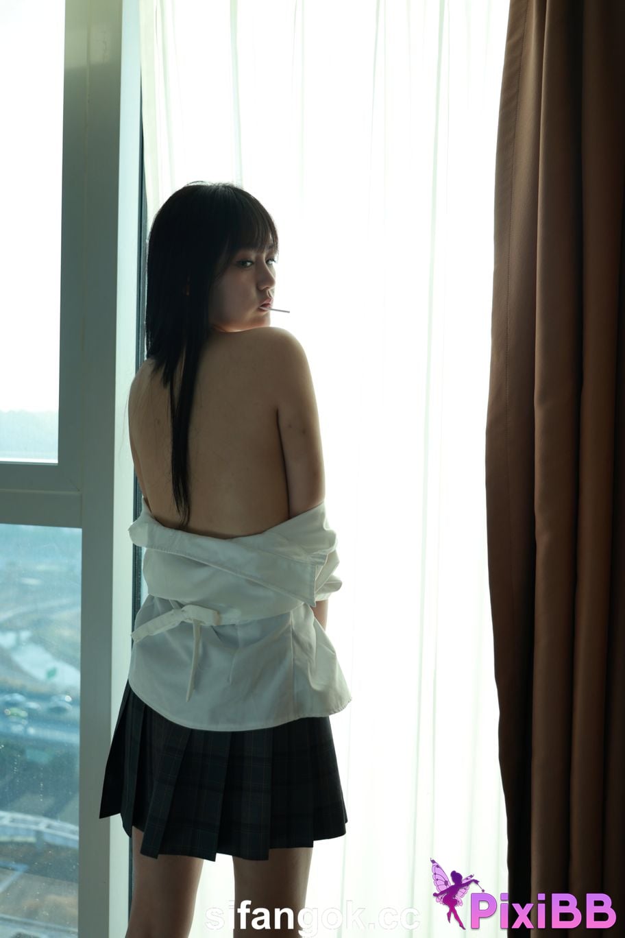 Private Photoshoot Tangtang Pure amateur lady JK uniform Full scale private shooting PixiBB.COM 055