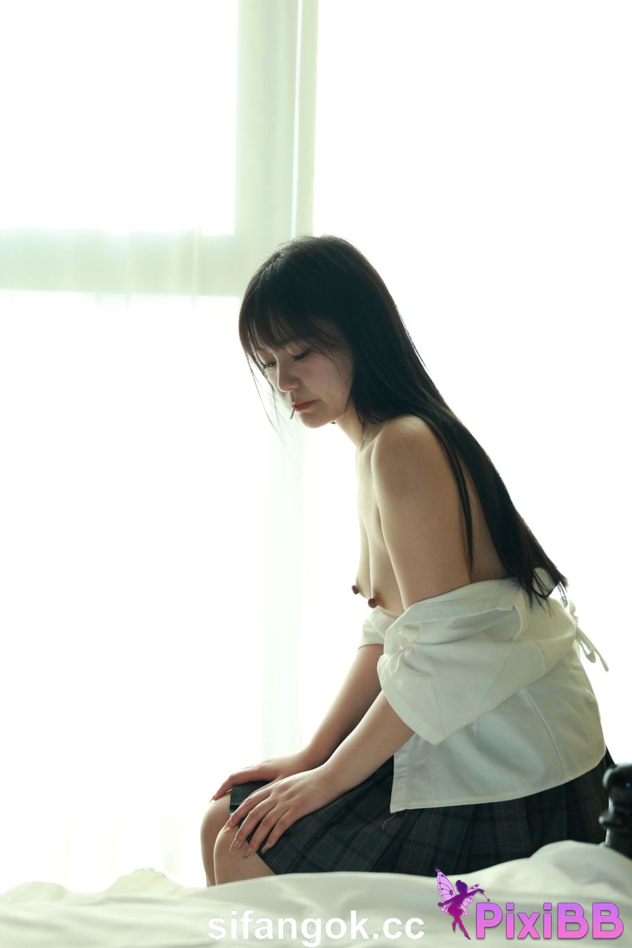 Private Photoshoot Tangtang Pure amateur lady JK uniform Full scale private shooting PixiBB.COM 058