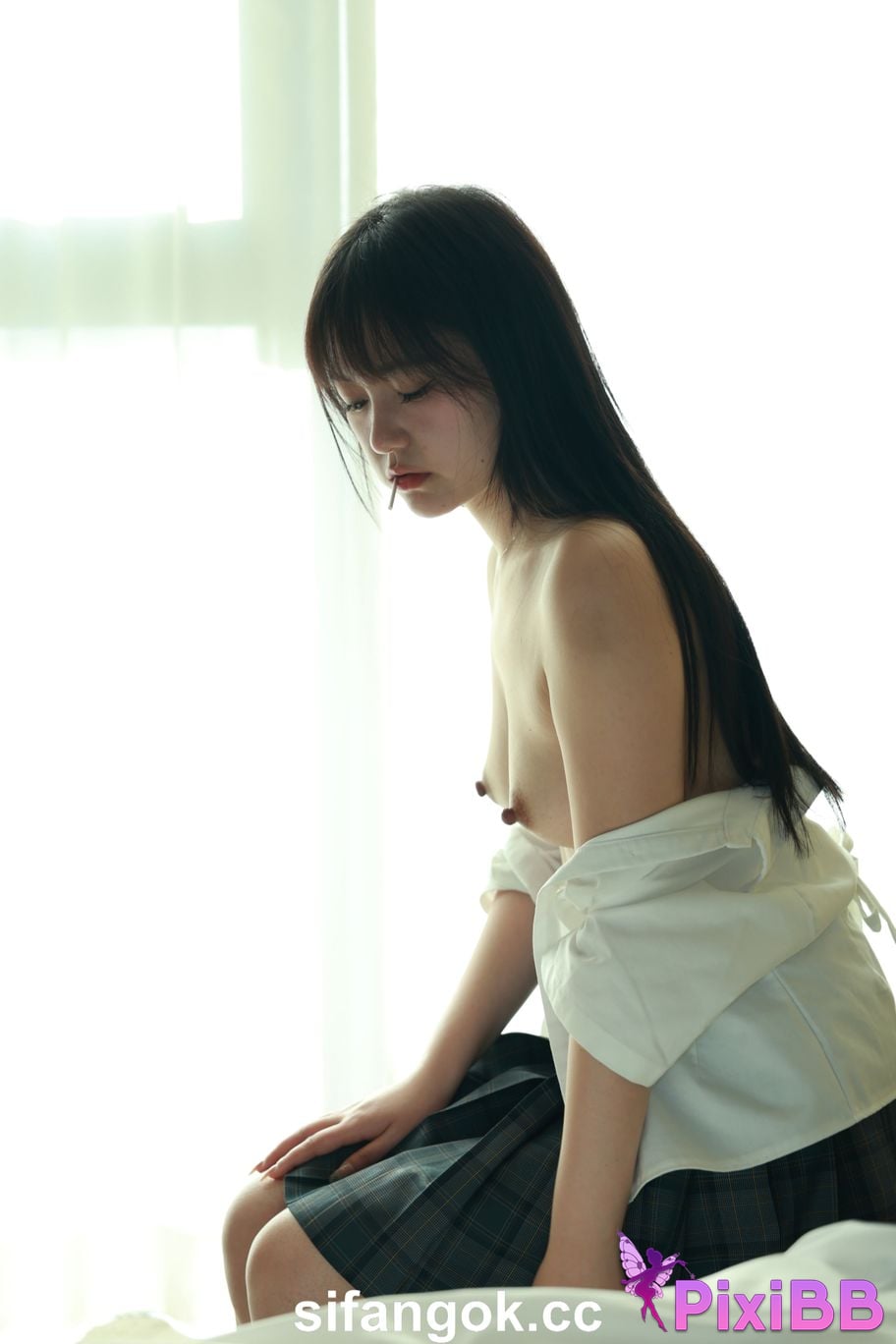 Private Photoshoot Tangtang Pure amateur lady JK uniform Full scale private shooting PixiBB.COM 059