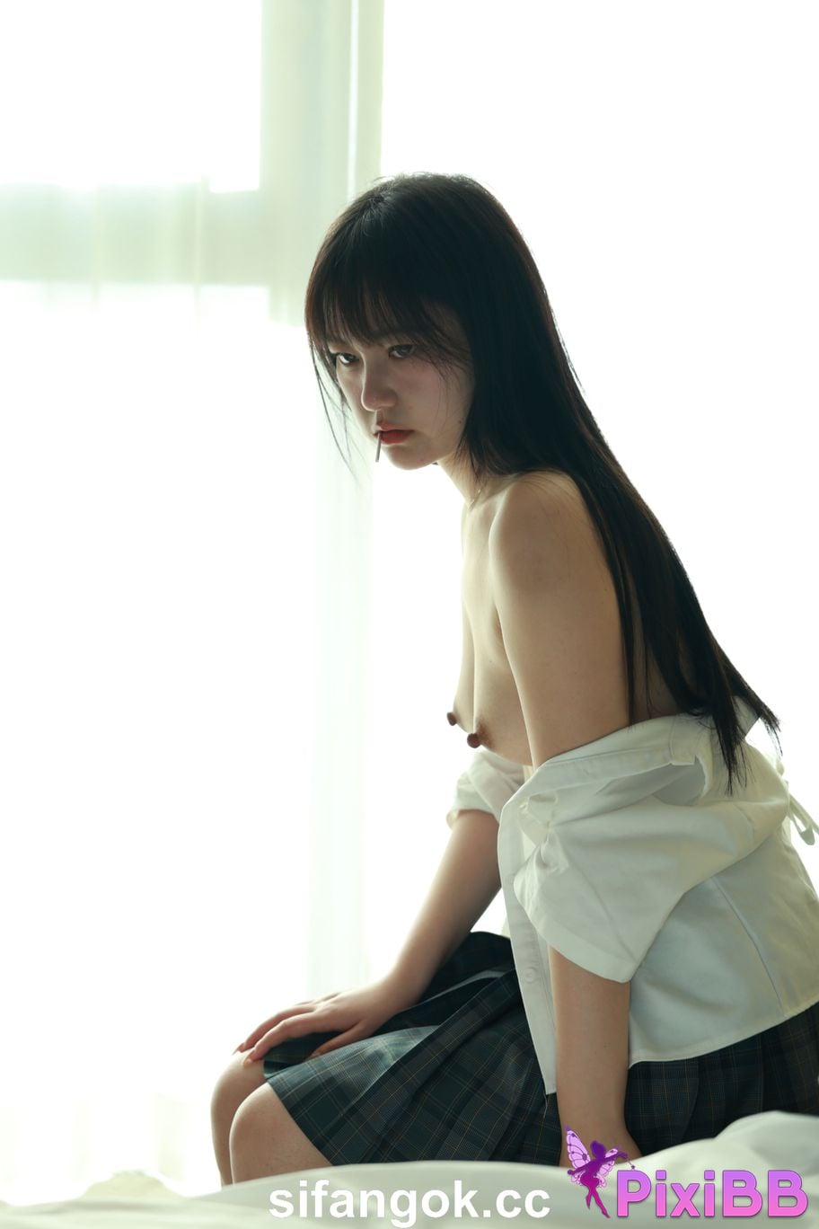 Private Photoshoot Tangtang Pure amateur lady JK uniform Full scale private shooting PixiBB.COM 060