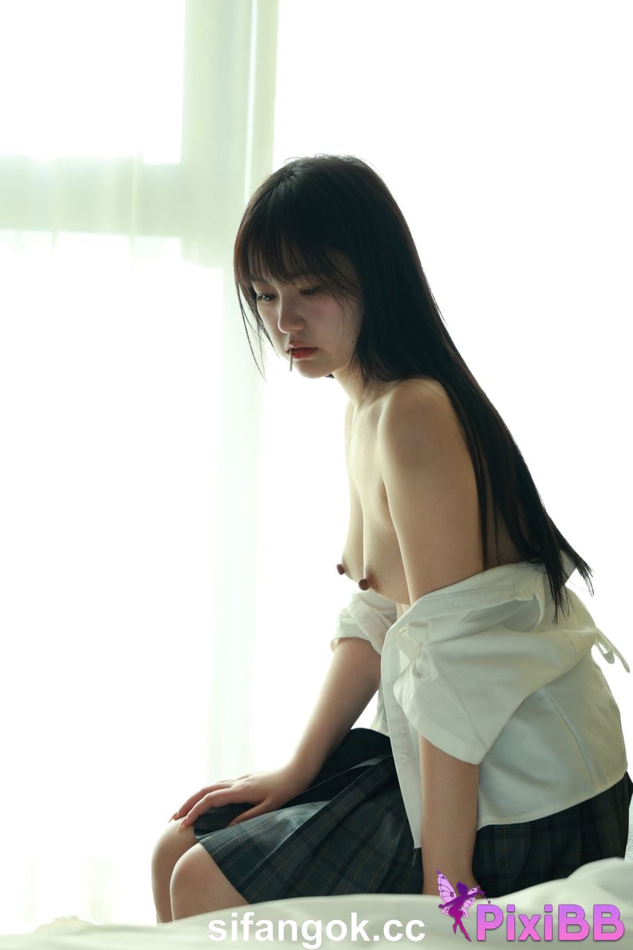 Private Photoshoot Tangtang Pure amateur lady JK uniform Full scale private shooting PixiBB.COM 061