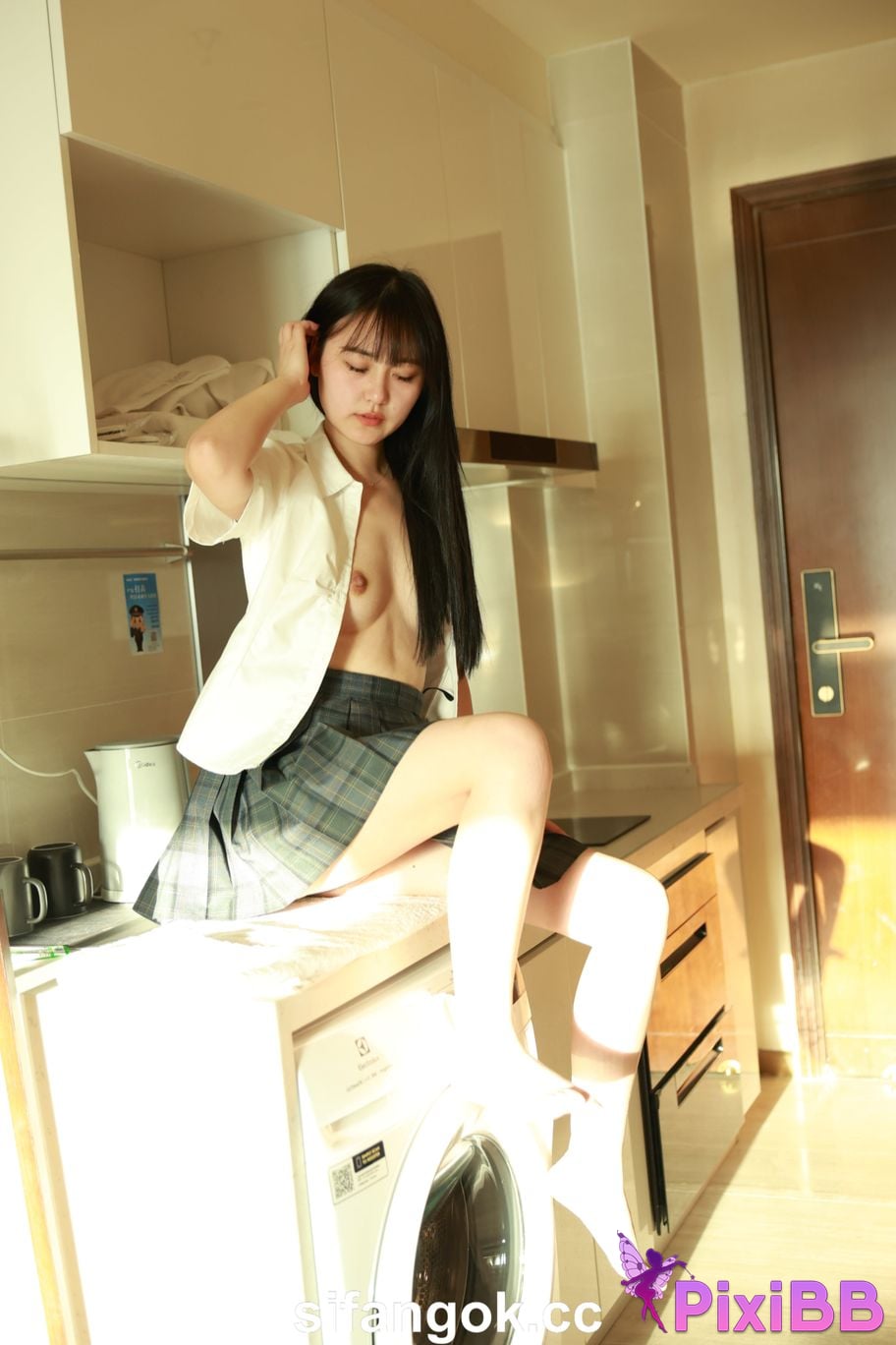 Private Photoshoot Tangtang Pure amateur lady JK uniform Full scale private shooting PixiBB.COM 166