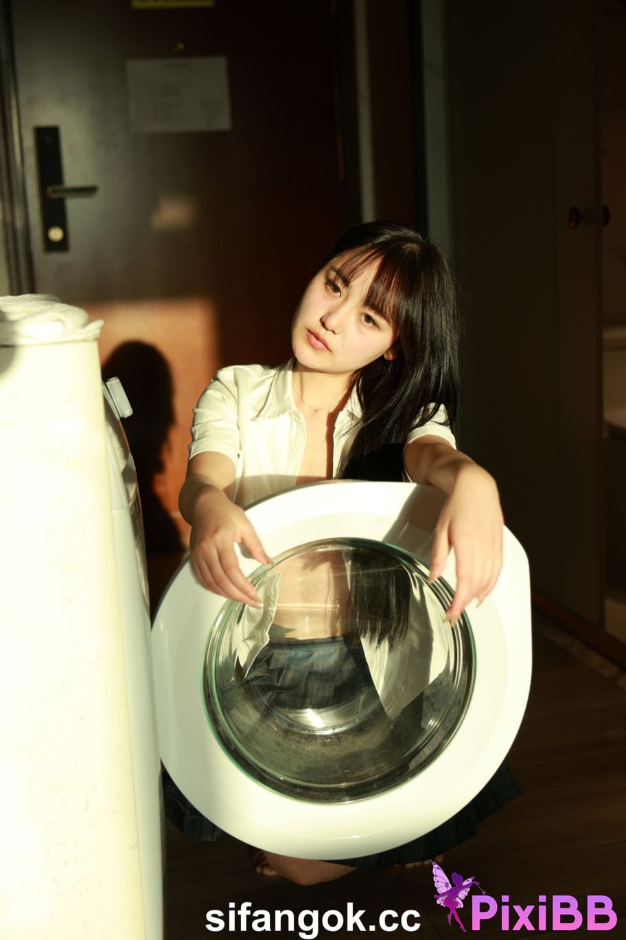 Private Photoshoot Tangtang Pure amateur lady JK uniform Full scale private shooting PixiBB.COM 187