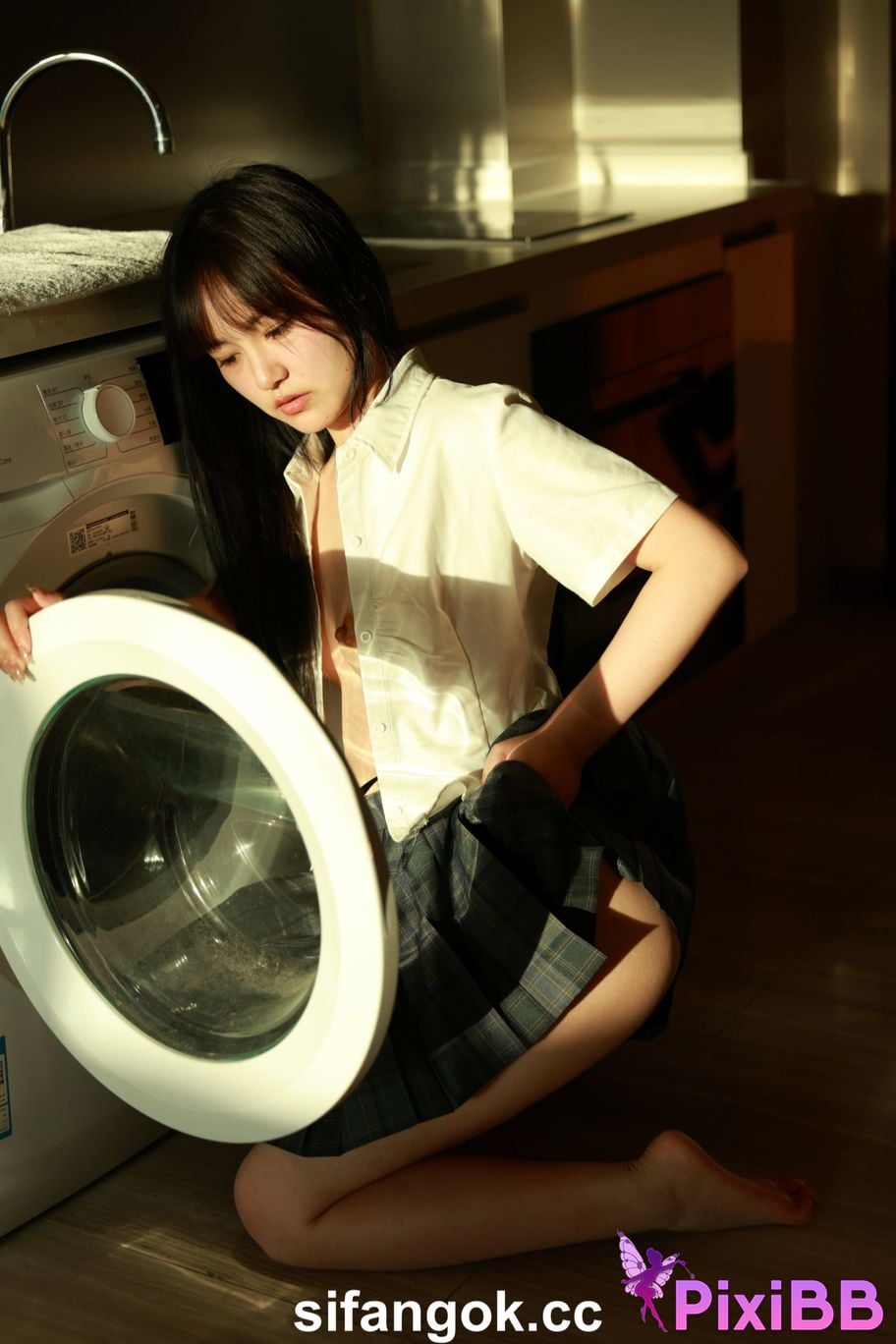 Private Photoshoot Tangtang Pure amateur lady JK uniform Full scale private shooting PixiBB.COM 196