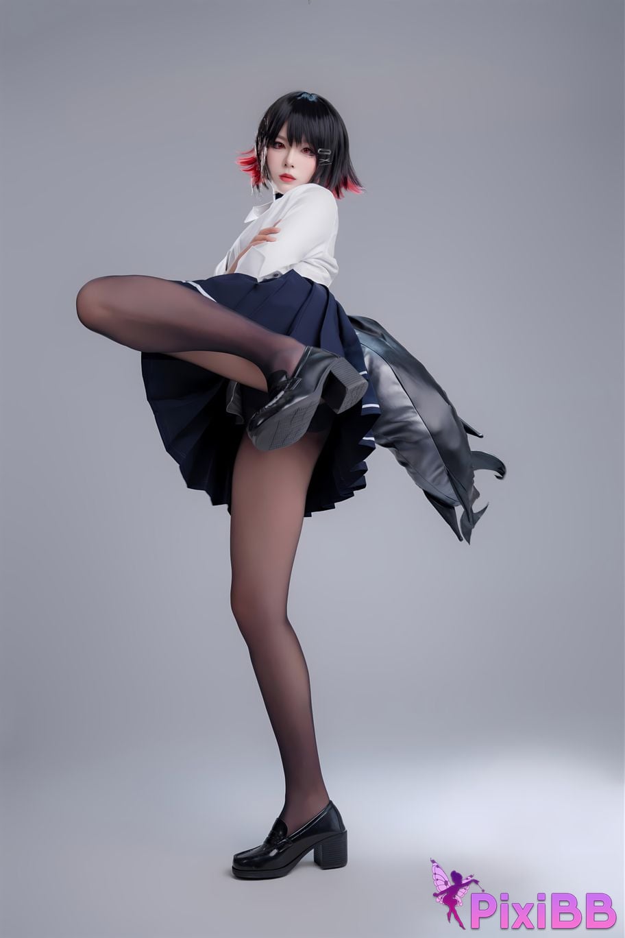 Cosplay Senior Sister Xuan Xiao Shark Girl JK PixiBB.COM 016