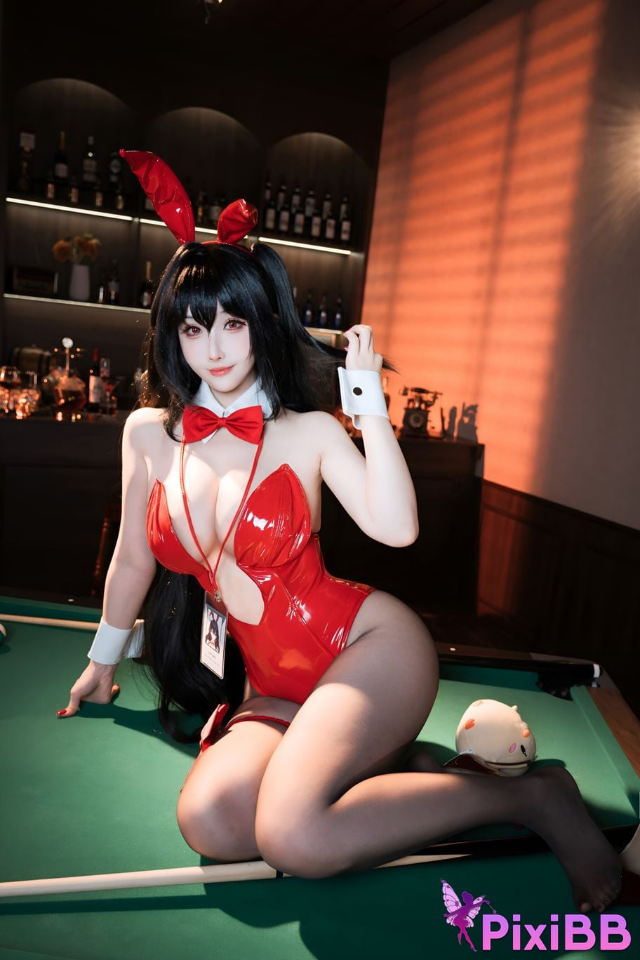 Cosplay rioko Ryoko Azur Blue Route Big Phoenix Billiard Bunny Girl PixiBB.COM 006