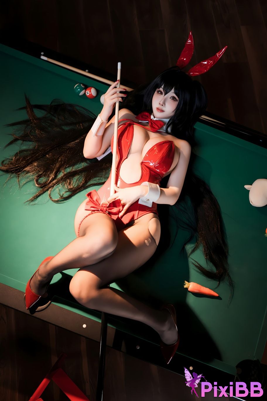 Cosplay rioko Ryoko Azur Blue Route Big Phoenix Billiard Bunny Girl PixiBB.COM 012
