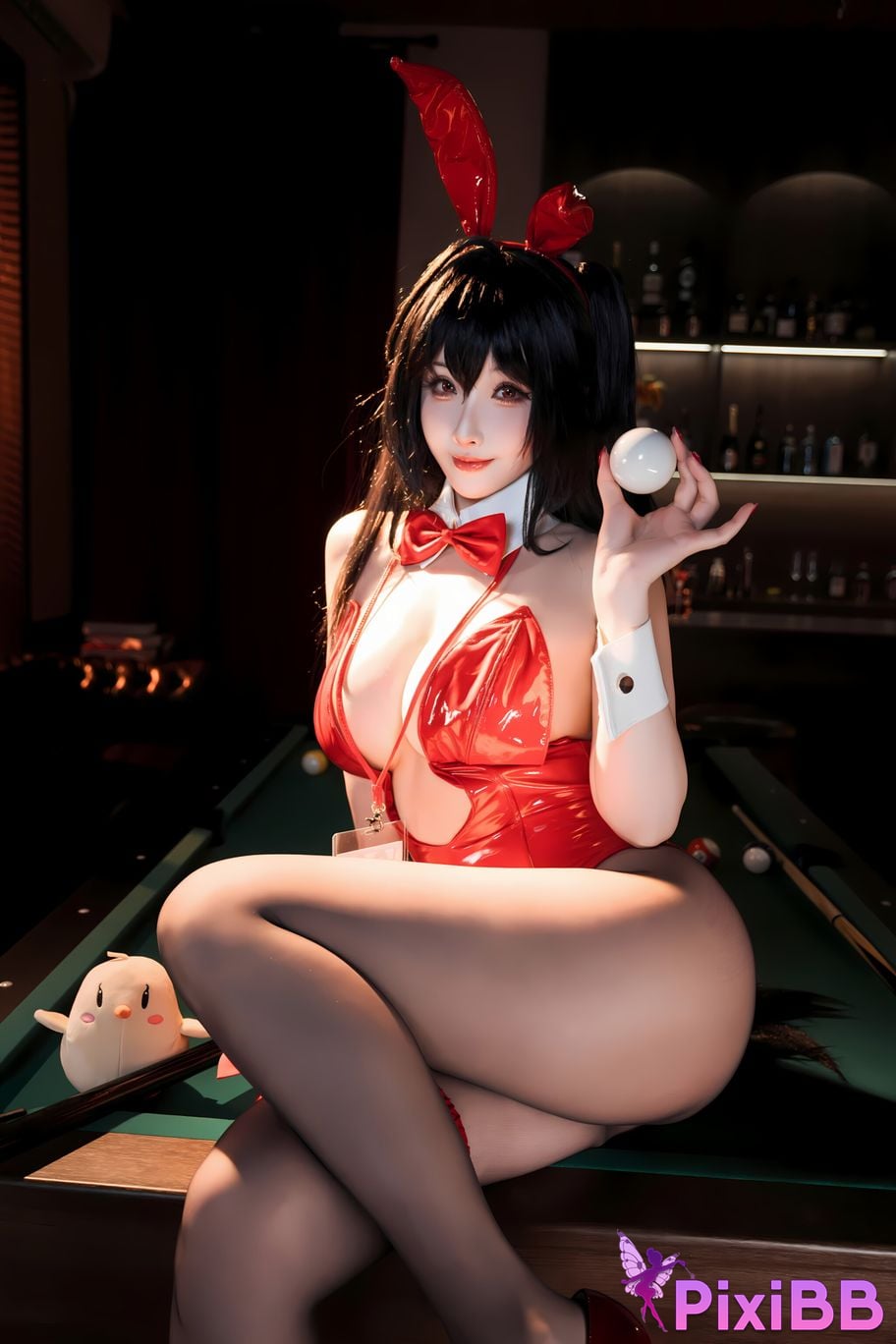Cosplay rioko Ryoko Azur Blue Route Big Phoenix Billiard Bunny Girl PixiBB.COM 025