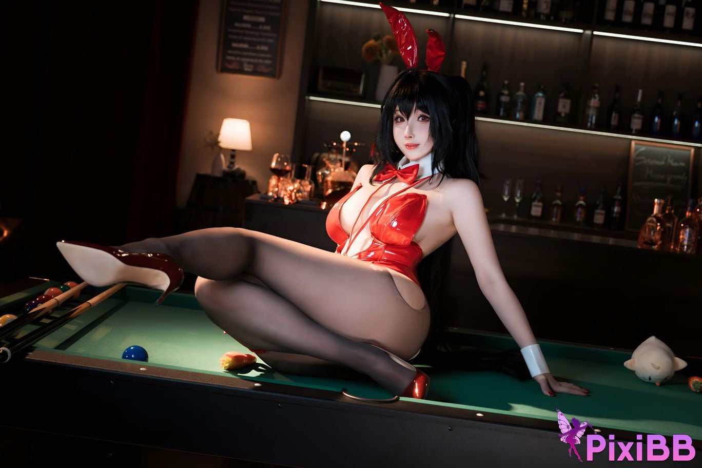 Cosplay rioko Ryoko Azur Blue Route Big Phoenix Billiard Bunny Girl PixiBB.COM 032
