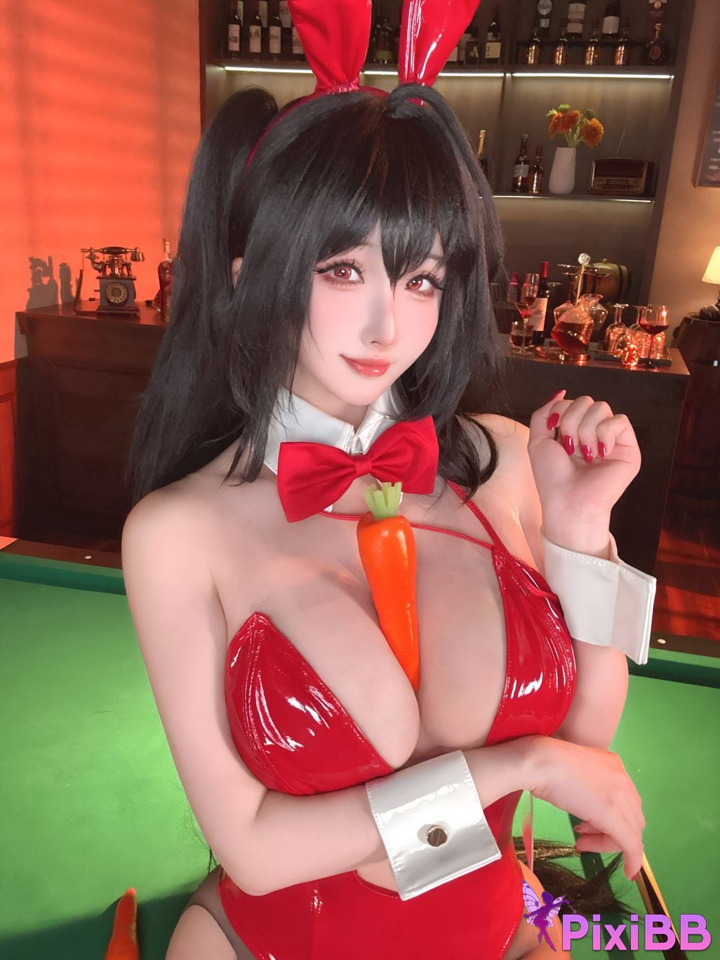 Cosplay rioko Ryoko Azur Blue Route Big Phoenix Billiard Bunny Girl PixiBB.COM 046