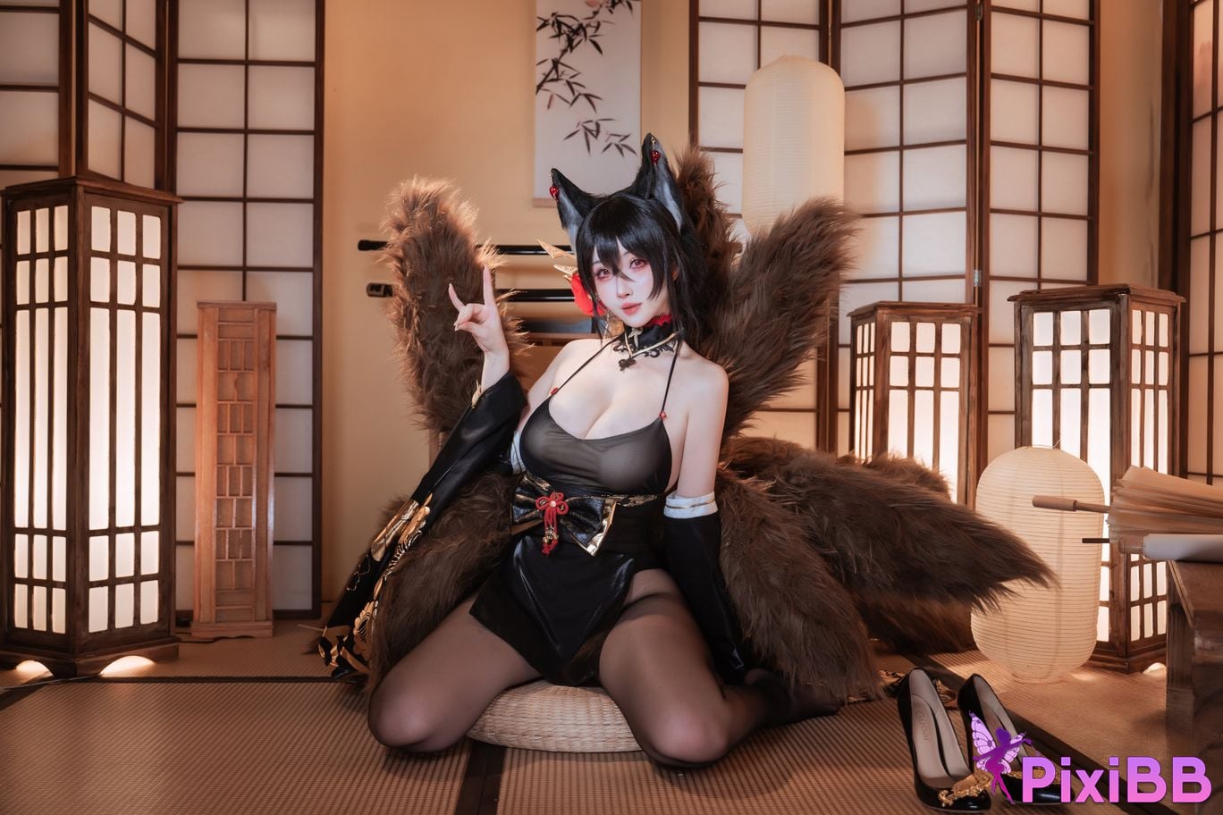 Cosplayer rioko Liangliangzi azur lane Omi Asama PixiBB.COM 001