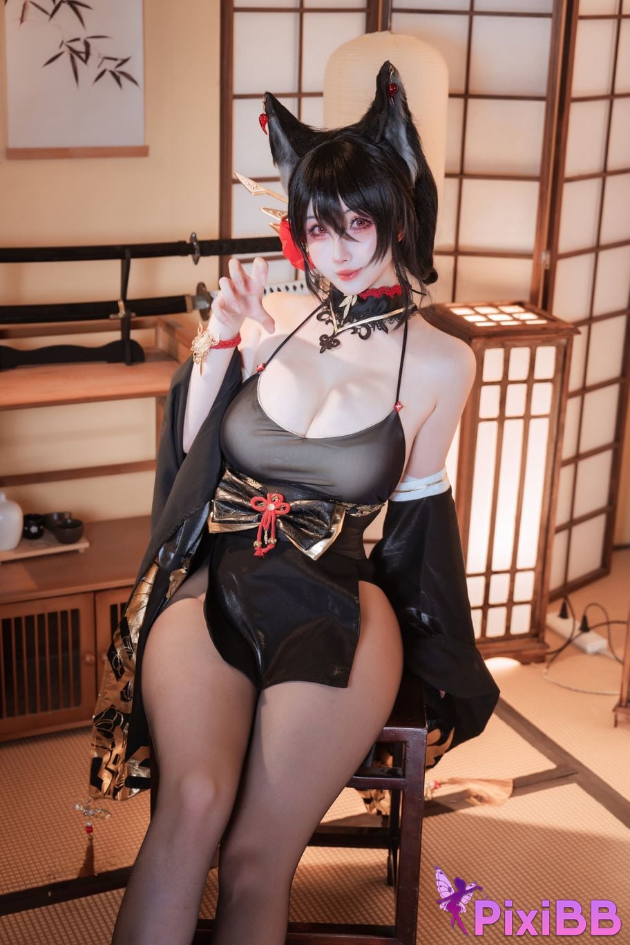 Cosplayer rioko Liangliangzi azur lane Omi Asama PixiBB.COM 028