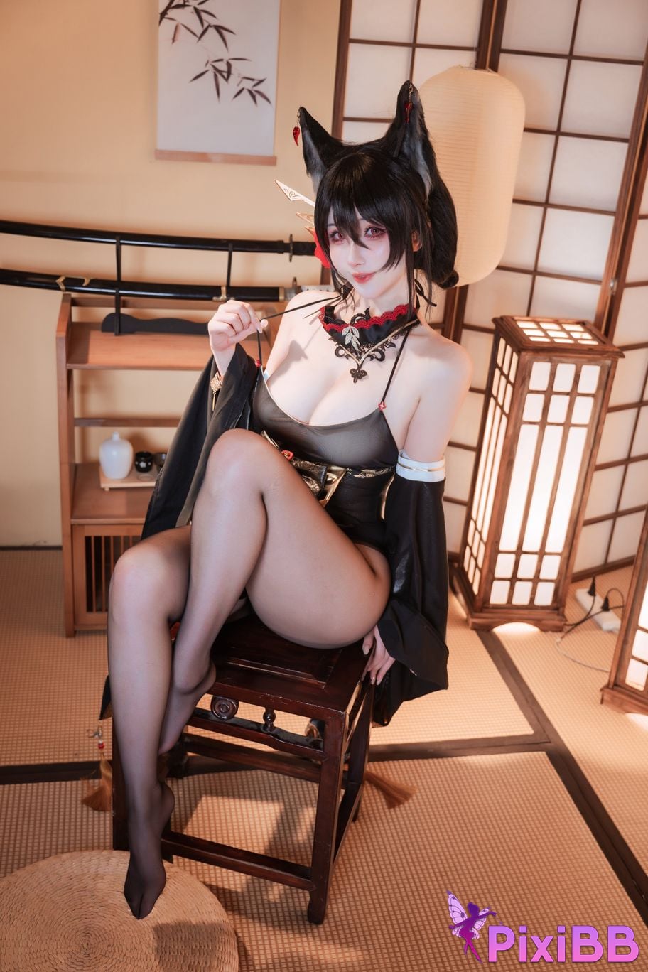Cosplayer rioko Liangliangzi azur lane Omi Asama PixiBB.COM 029
