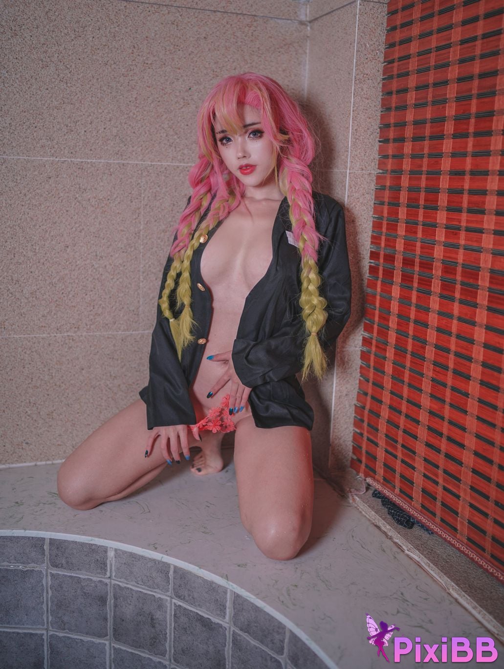 Cosplayer Titanium alloy TiTi D e m o n S l a y r K i t s u Y b Love Pillar PixiBB.COM 010