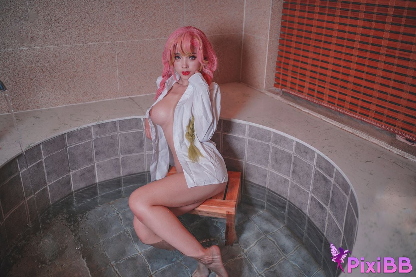 Cosplayer Titanium alloy TiTi D e m o n S l a y r K i t s u Y b Love Pillar PixiBB.COM 036