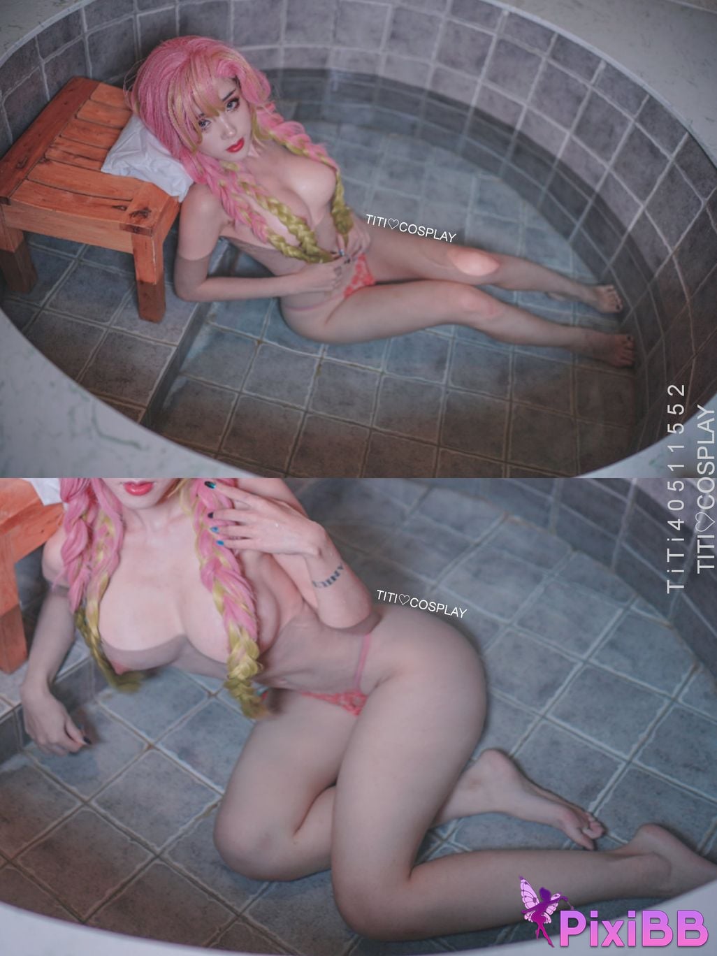 Cosplayer Titanium alloy TiTi D e m o n S l a y r K i t s u Y b Love Pillar PixiBB.COM 044