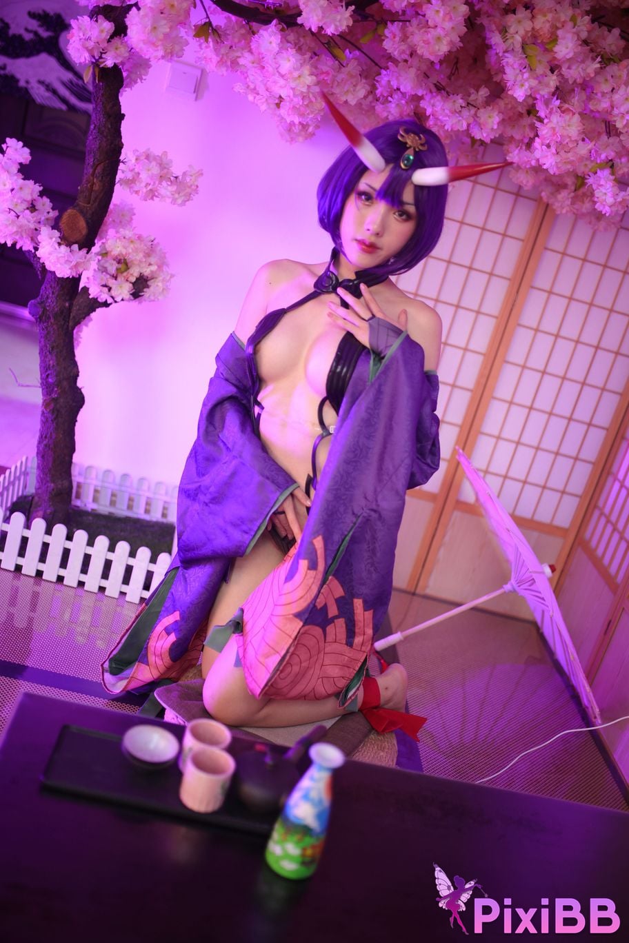 Cosplayer Titanium alloy TiTi Drinking wine PixiBB.COM 003