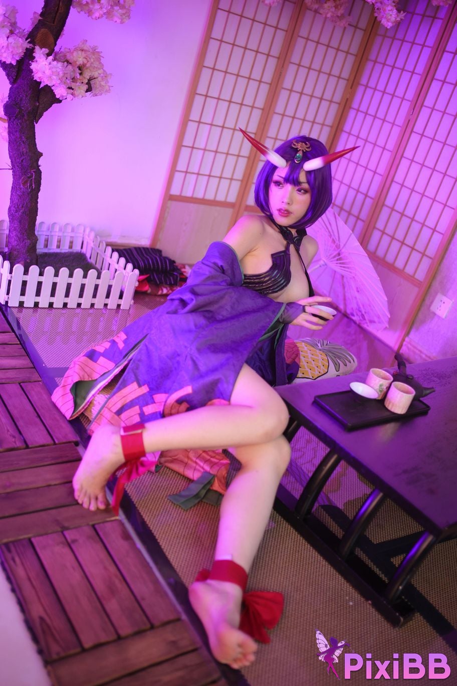 Cosplayer Titanium alloy TiTi Drinking wine PixiBB.COM 042