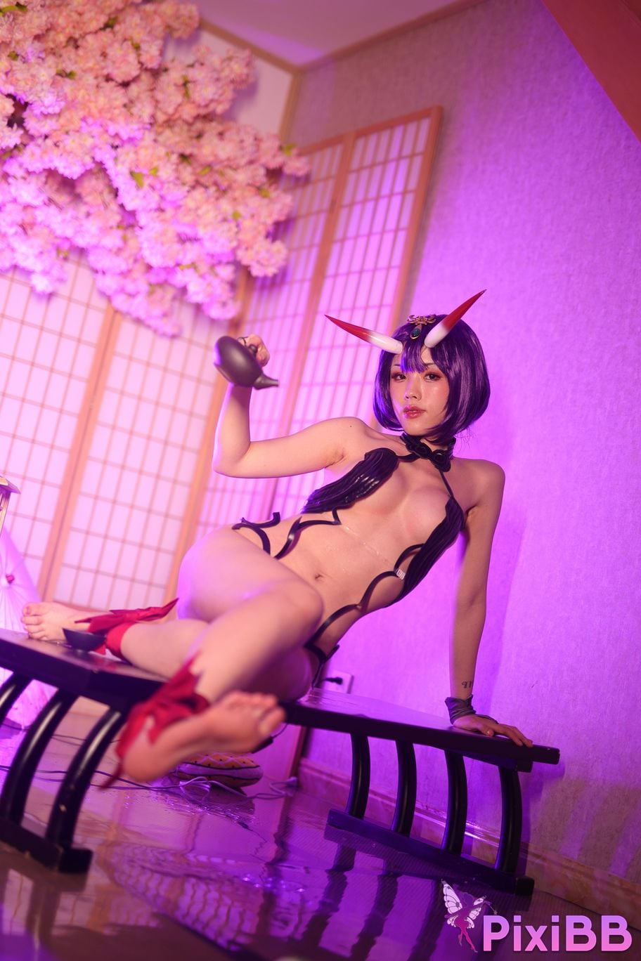 Cosplayer Titanium alloy TiTi Drinking wine PixiBB.COM 234