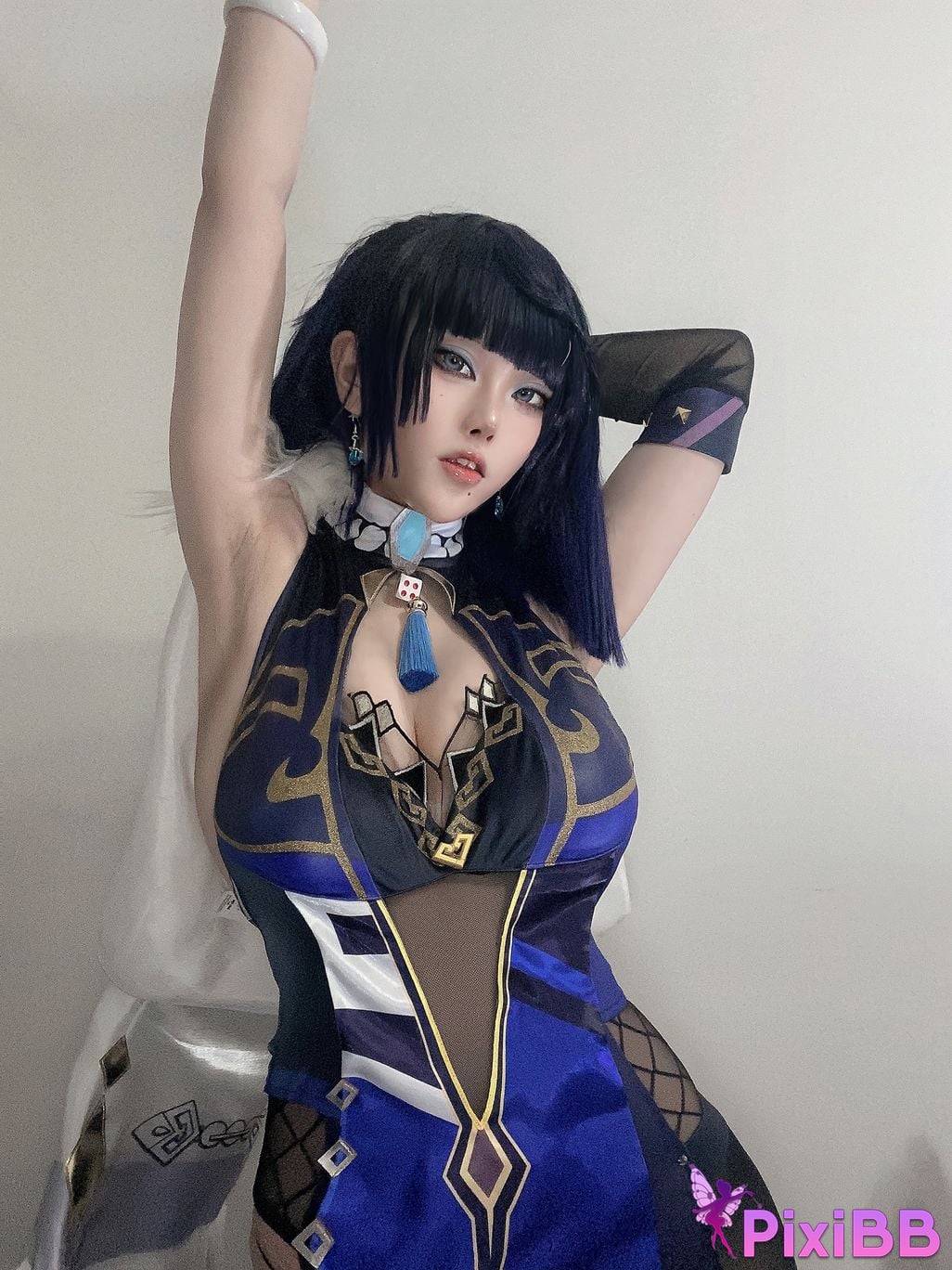 Cosplay cheese block wii Yelan selfie PixiBB.COM 008