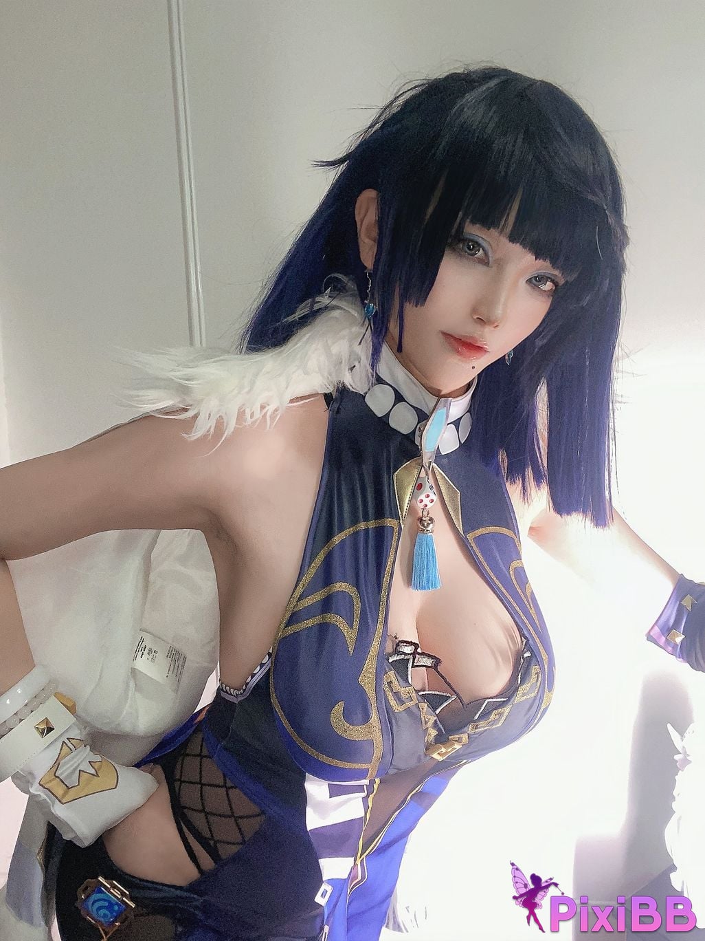 Cosplay cheese block wii Yelan selfie PixiBB.COM 011