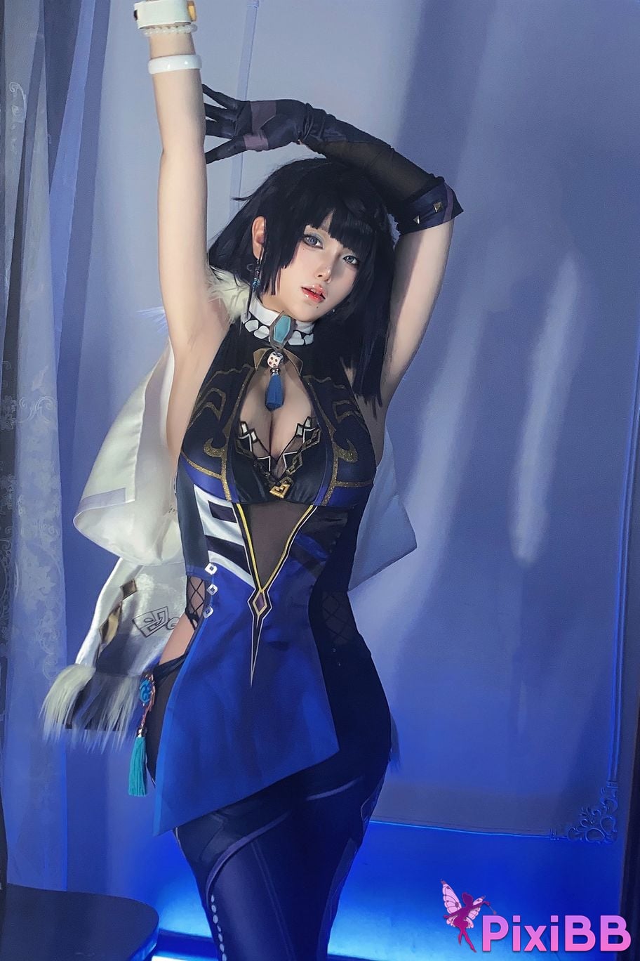 Cosplay cheese block wii Yelan selfie PixiBB.COM 014