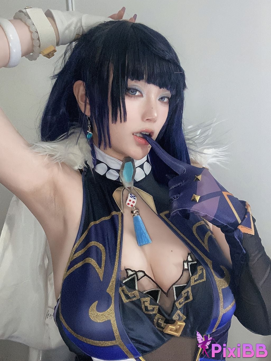 Cosplay cheese block wii Yelan selfie PixiBB.COM 015