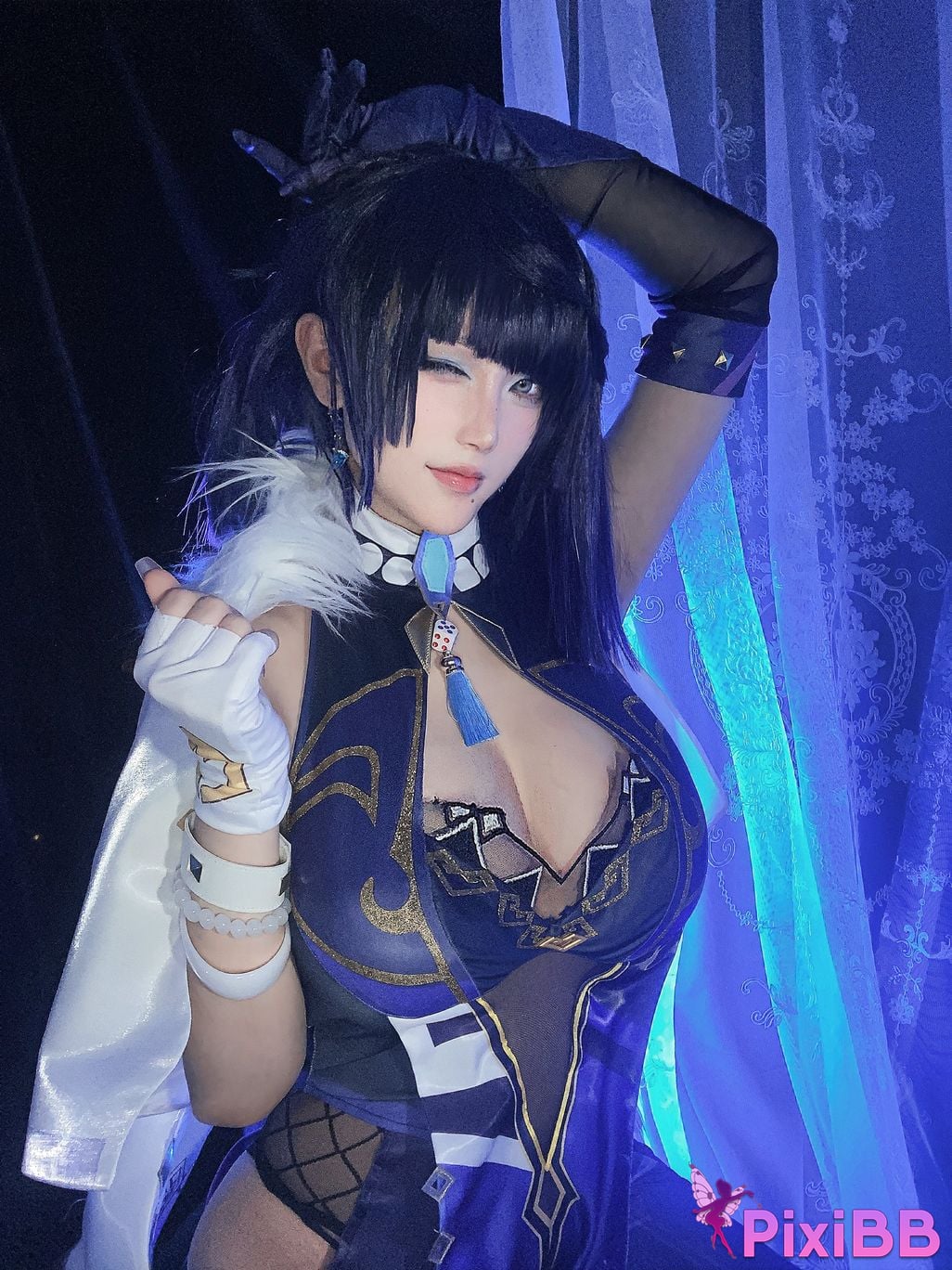 Cosplay cheese block wii Yelan selfie PixiBB.COM 024