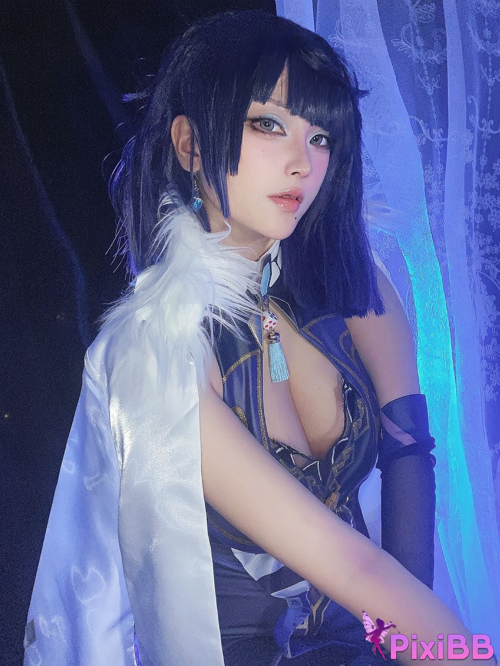 Cosplay cheese block wii Yelan selfie PixiBB.COM 046