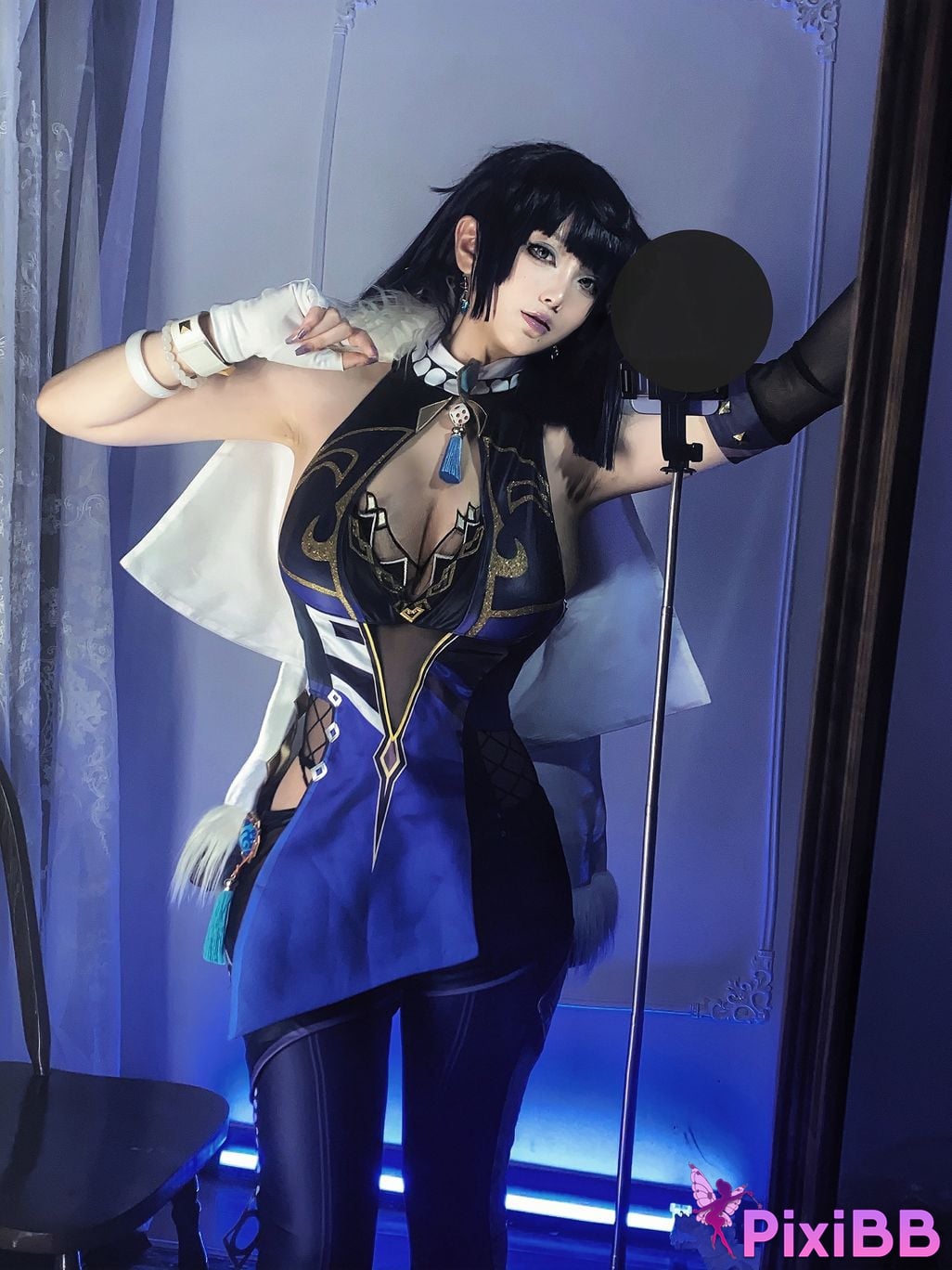 Cosplay cheese block wii Yelan selfie PixiBB.COM 051