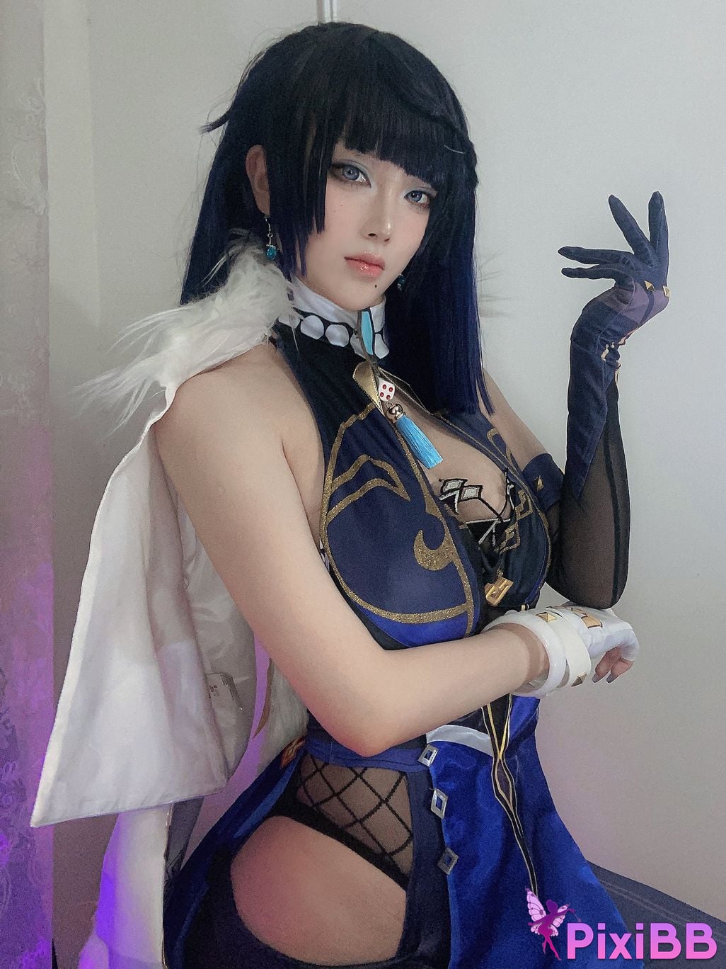 Cosplay cheese block wii Yelan selfie PixiBB.COM 052