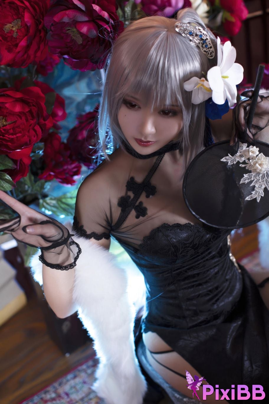 Cosplayer Luo Li LoLiSAMA azur lane Louis IX cheongsam PixiBB.COM 023