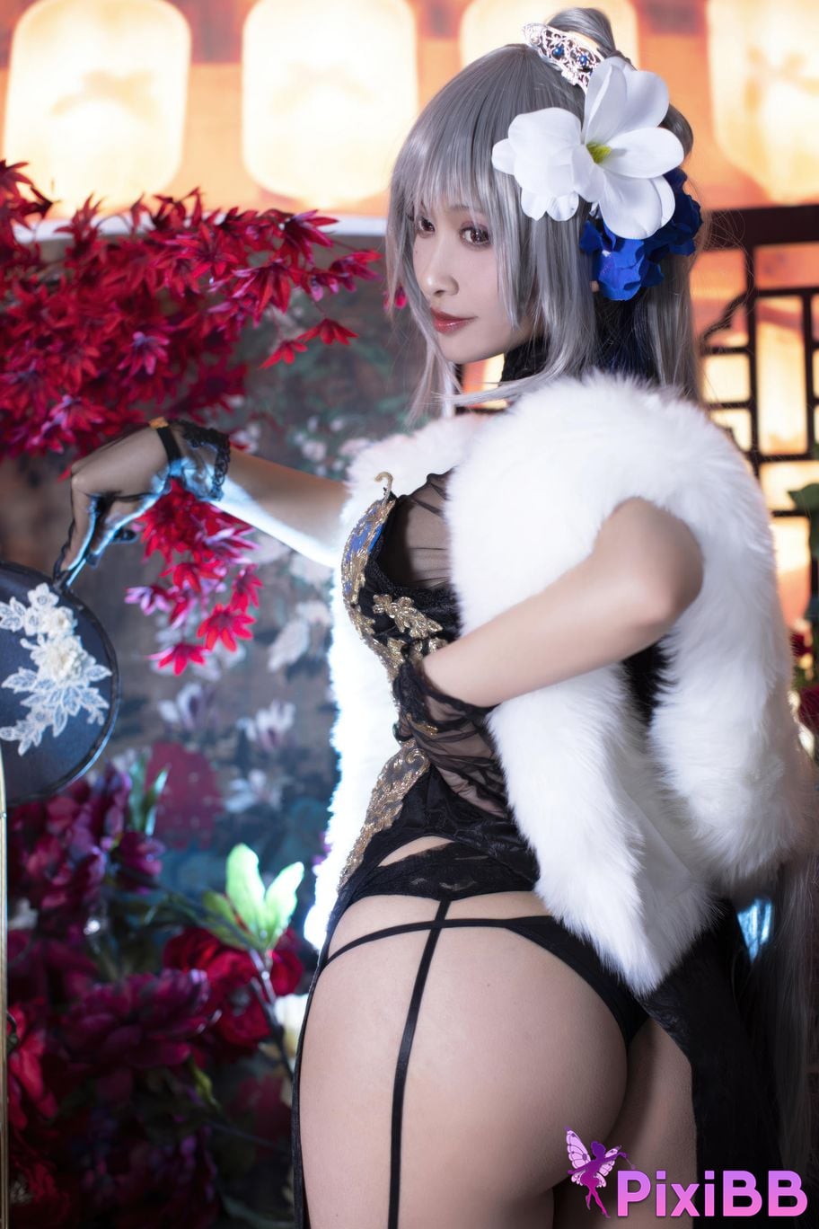 Cosplayer Luo Li LoLiSAMA azur lane Louis IX cheongsam PixiBB.COM 035