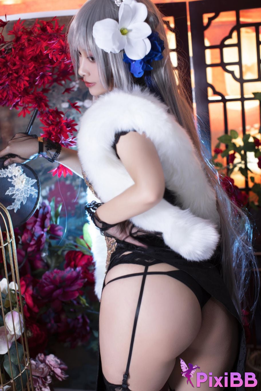 Cosplayer Luo Li LoLiSAMA azur lane Louis IX cheongsam PixiBB.COM 037