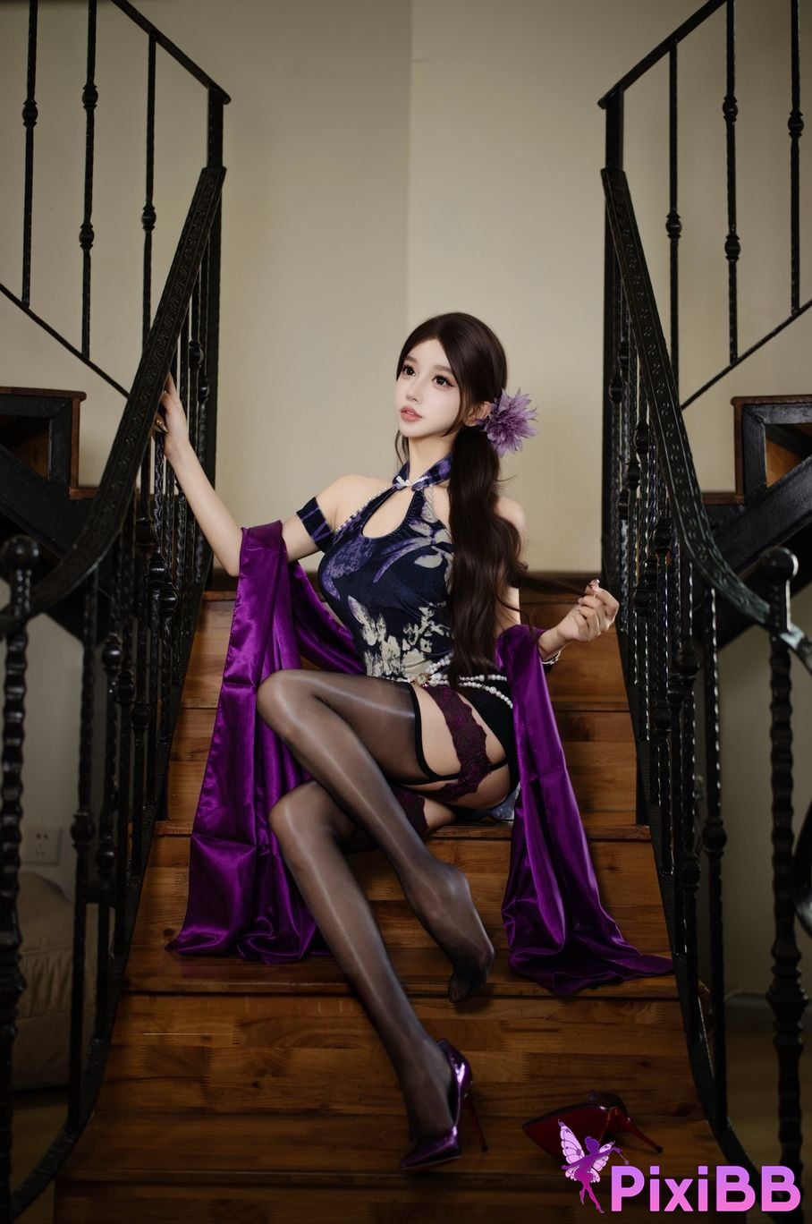 Cosplayer Expired rice noodles Purple rhyme cheongsam PixiBB.COM 019