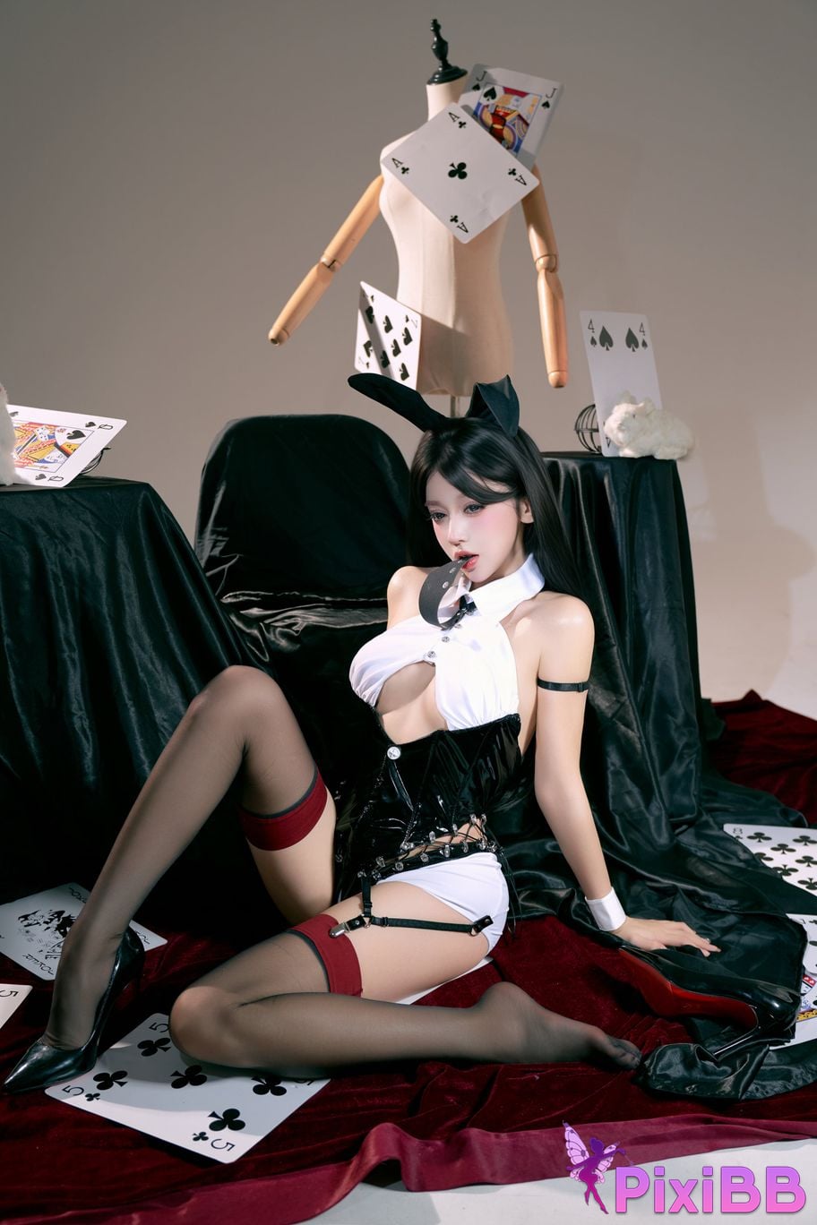 Cosplay Expired Rice Noodle Meow 25 Years of Chinese Valentines Limited Captain Picture Card Bunny Girl PixiBB.COM 044