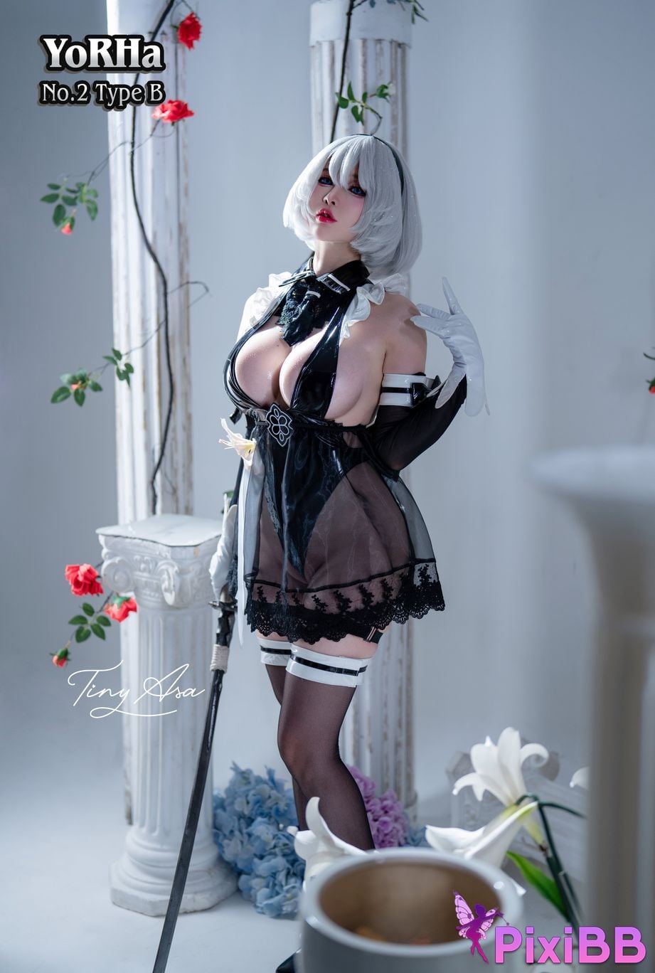 Cosplay tiny as Yorha 2b PixiBB.COM 001