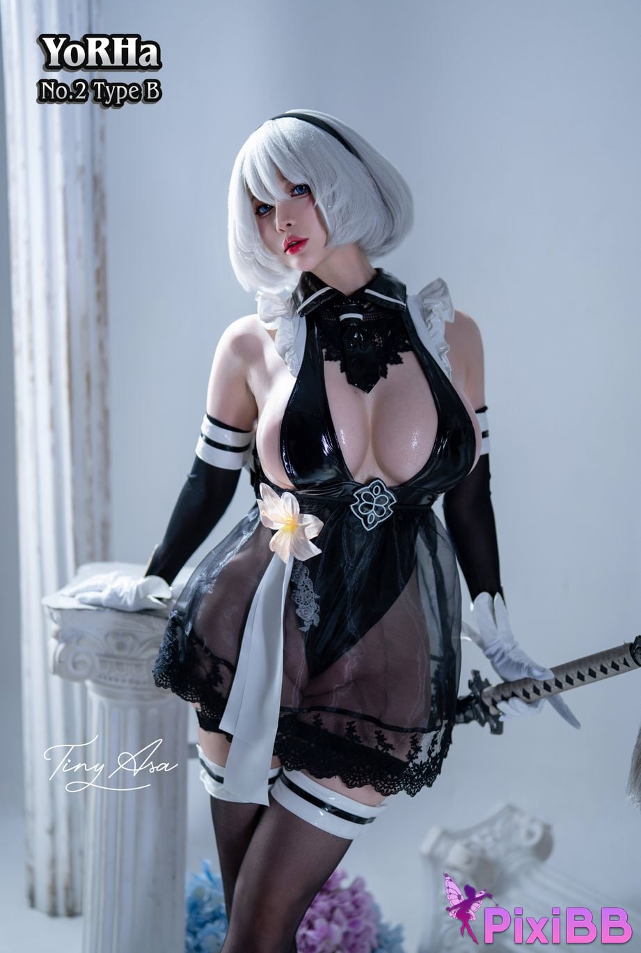 Cosplay tiny as Yorha 2b PixiBB.COM 003