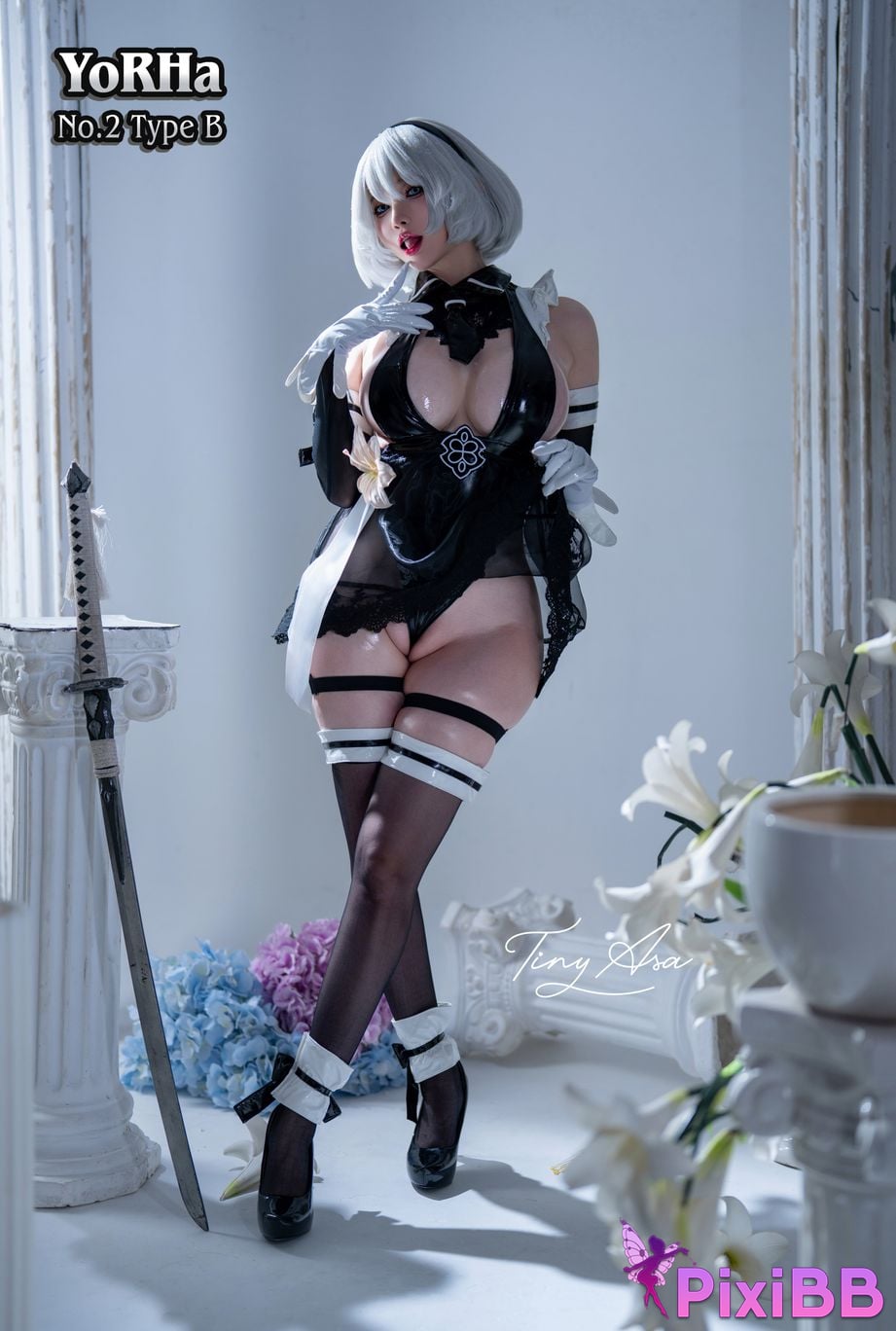 Cosplay tiny as Yorha 2b PixiBB.COM 005